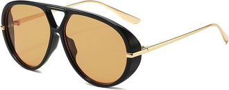 Generic Outdoor Mens Vacation Sunglasses Womens Sports Commuting Driving Sun Glasses(Brown)