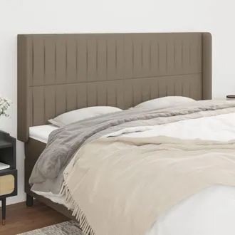 vidaXL Vidaxl - Cabecero Con Orejas De Tela Gris Taupe 163x16x118/128 Cm