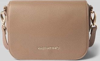 Valentino Handbags Shoulder Bag mit Logo-Applikation Modell Brixton in Taupe, Größe 1