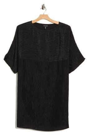 Eileen Fisher Side Slit Stretch Silk Tunic Top in Black at Nordstrom Rack, Size X-Large