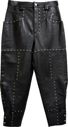 Isabel Marant Isabel Marant Viamao taps toelopende broek met studs in zwart leer