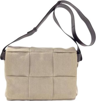 Bottega Veneta Borsa a spalla Pre-owned in tela - - Pre-owned - Donna - Beige - ONE SIZE
