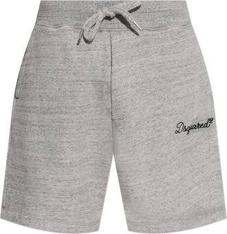 Dsquared2 Logo Shorts - Heren - Korte Broeken - Grijs - 3XL - Katoen - Korte Broeken