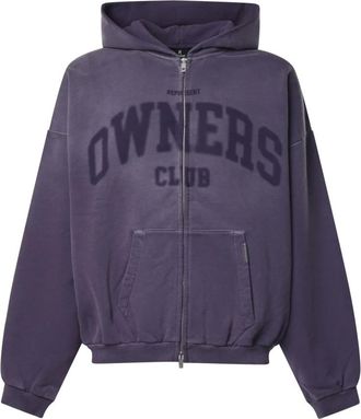 Represent Represent - Owners Zip Through Hoodie - Heren - Sweatshirts & Hoodies - Paars - Maat: S Katoen