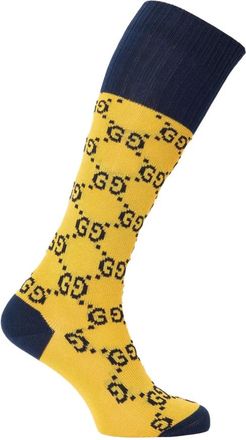 Gucci Ondergoed, Heren, Geel, M, Katoen, GG Signature Sokken
