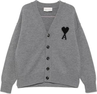 Ami ADC V-hals vest - Dames - Truien - Grijs - Maat: S Zijde