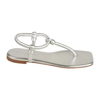 Gianvito Rossi Flat Sandals, female, Gray, Size: 7 1/2 US Juno Flat Sandal
