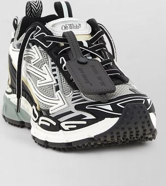 Off-white leather low-top sneakers