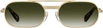 Moschino 56mm Oval Sunglasses in Rose Gold/Green Shaded at Nordstrom