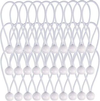 No Brand 30 Pelotas El&aacute;sticas - Blancas, Esf&eacute;ricas - Alta Resistencia, 9 Pulgadas - 4 Mm De Grosor - Resistentes A La Intemperie - Para Camping/tiendas De Camp