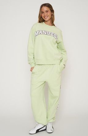 The Mayfair Group Manifest Cotton Blend Fleece Sweatshirt in Sage at Nordstrom, Size Xx-Large