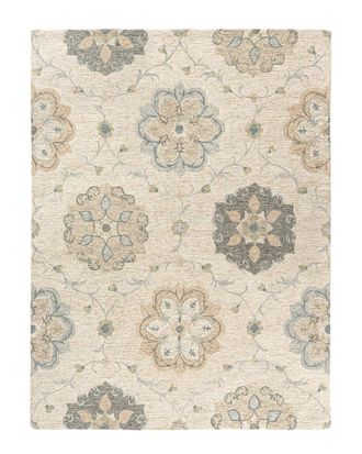 LR Home Lr Home Winn Traditional Floral Medallion Wool Area Rug