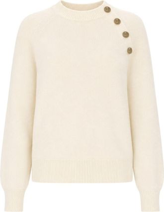 Balmain Jersey Balmain De Cachemira Con Cuello Redondo