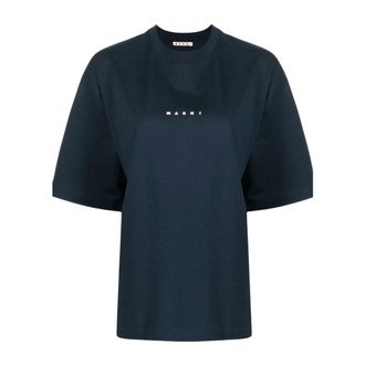 Marni Dames, Tops, Blauw, Maat: 2XS Katoen