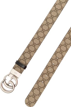 Gucci Mens Reversible Belt Double G Beige