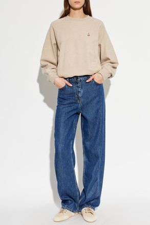 Maison Kitsun&eacute; Sweatshirt With Pockets, Womens, Beige