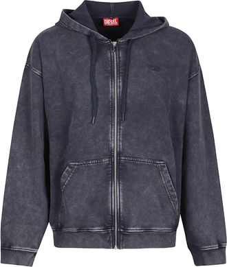 Diesel S-Boxt Hood Zip Sweatshirt - Heren - Vesten met rits - Blauw - XL - Katoen - Hoodies & sweatvesten