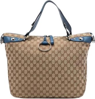 Gucci Pre-owned Handbags, female, Beige, Size: ONE SIZE Pre-owned Satchel
