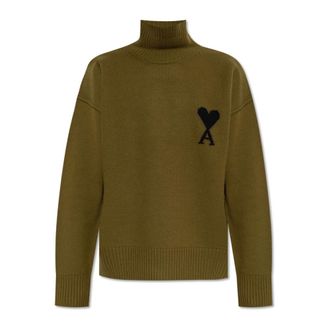 Ami unisex, Truien, Groen, Maat: XS Wol