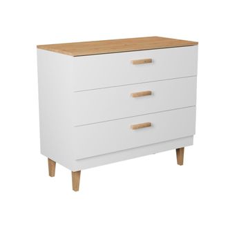Petits Meubles C&oacute;moda 3 cajones paneles blanco