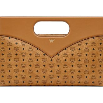 MCM Diamond Bag in Visetos Leather Mix in Cognac at Nordstrom, Size X-Large