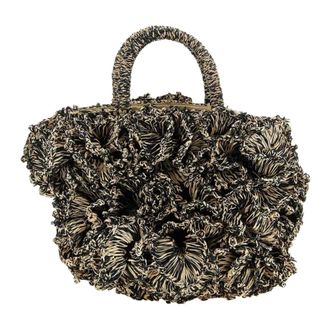Ibeliv Handbags, female, Multicolor, Size: ONE SIZE Coral Raffia Crossbody Bag