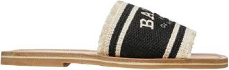 Bally Bianka Logo Embroidered Flat Slides, Brand Size 35 ( US Size 4.5 )