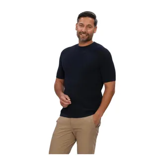 Gentiluomo Truien & Vesten, Heren, Blauw, M, Rondhals SS Polo