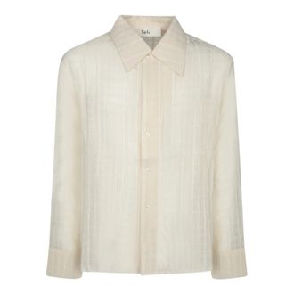 Séfr Hombre, Camisas, Blanco, Talla: S