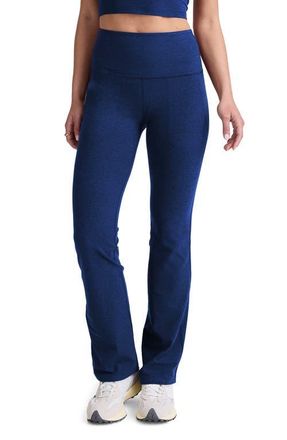Beyond Yoga Space Dye High Waist Practice Leggings in Marine Blue Heather at Nordstrom, Size X-Small