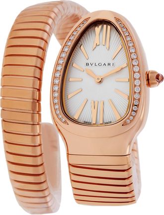 Bulgari Serpenti Tubogas Quartz Diamond Silver Dial Ladies Watch 103003
