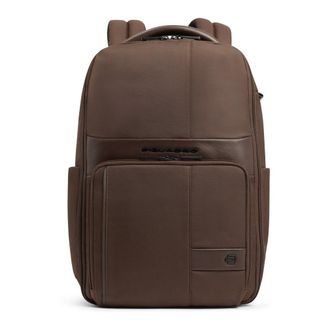 Piquadro Backpacks, male, Brown, Size: ONE SIZE Expandable Travel Laptop Backpack 15.6