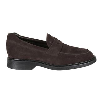 Hogan Ebony Suede Loafer met Memory Foam - Heren - Loafers - Bruin - 43 EU - Su&egrave;de - Schoenen