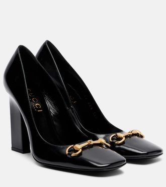 Gucci Salones Signora 110 de charol con Horsebit