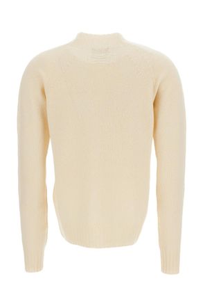 Drumohr Mock Neck Jersey-Knit Wool Pullover with Raglan Sleeves
