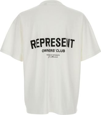 Represent Mens T-Shirt With Logo White Cotton T-Shirts And Polos