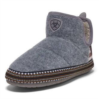 Ariat Womens Southwest Wool Blend Bootie Slippers In Charcoal
