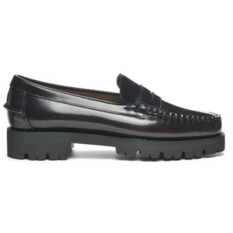 Sebago Loafers, female, Brown, Size: 10 1/2 US Brown Slip-On Beefroll Moccasin Shoes