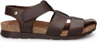 Panama Jack Mens Waterproof Bark Brown Leather Sandals - Stanley C1 - Dark Brown - Size EU 45