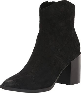 Steve Madden Womens Steve Madden Cate Boots Black Pointed Toe Block Heel Bootie RHS5988