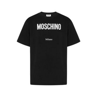 Moschino Printed Cotton Jersey T-Shirt - unisex - Moschino - T-Shirts - Black - 2XL - Tops
