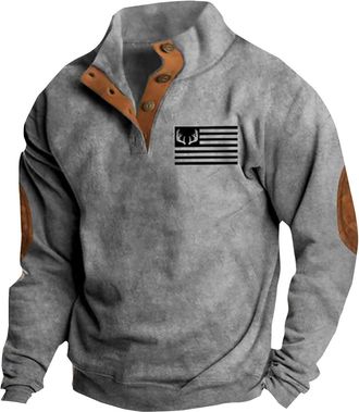 Generic Mens V Neck Jumper With Mock Shirt Collar Cotton Chef Jacket Work Jumpers For Men MenS Long Sleeve Tops Mens Sweatshirts No Hood Shirts Sweatshirts Ou