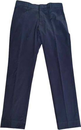 Ermenegildo Zegna Zegna Navy Blue Cotton Chinos Size 32