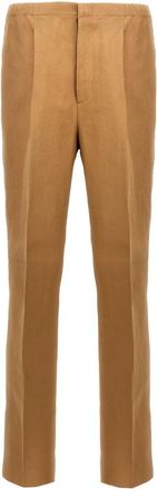 Fendi Canvas Broeken - Heren - Chinos - Beige - M - Broeken