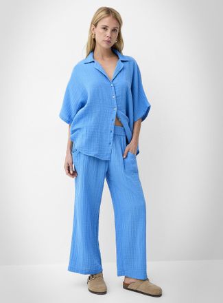 Rip Curl Womens Cropped wide-leg 100% cotton gauze pant