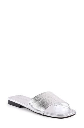 Seychelles Paris Slide Sandal in Silver at Nordstrom, Size 8