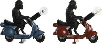 DKD Home Decor Lampada da tavolo DKD Home Decor 24,5 x 10 x 23,5 cm Rosso Azzurro Resina 220 V 40 W (2 Unità)