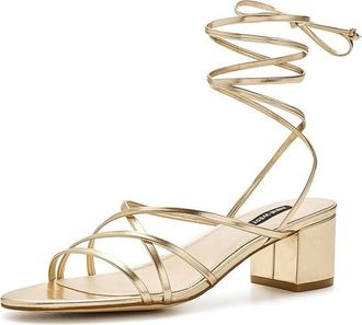 Nine West Aloud Womens Sandals Gold : 9.5 M, Faux Leather