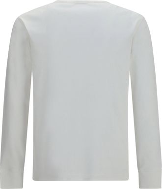 Burberry Mens Long-Sleeve Cotton Top Chalk Cotton; Elastane T-Shirts And Polos