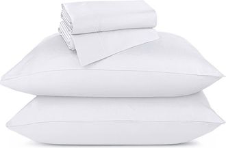 California Design Den Hotel Luxe 800 Thread Count 100% Cotton Sateen Sheet Set in Bright White at Nordstrom, Size California King
